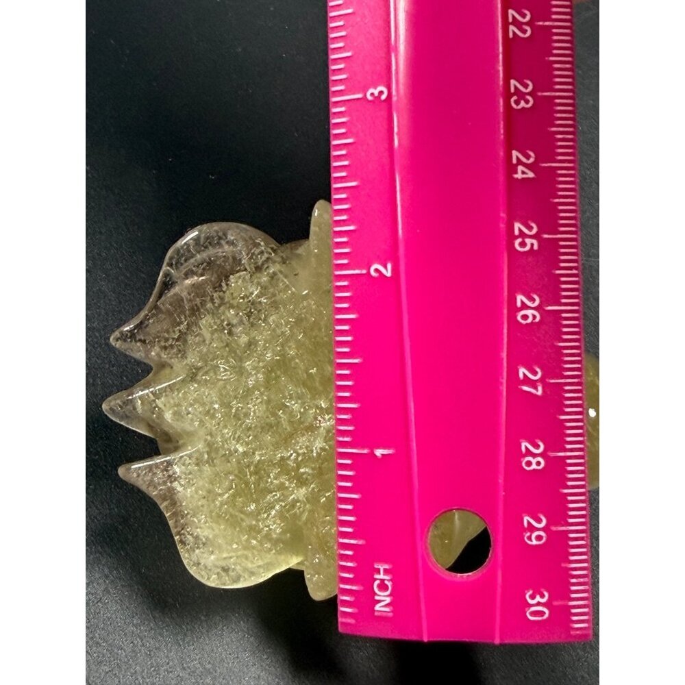 Natural Citrine & Smoky Quartz Turtle Hand Carved Stone Healing Crystal 228g 3" - Picture 9 of 10